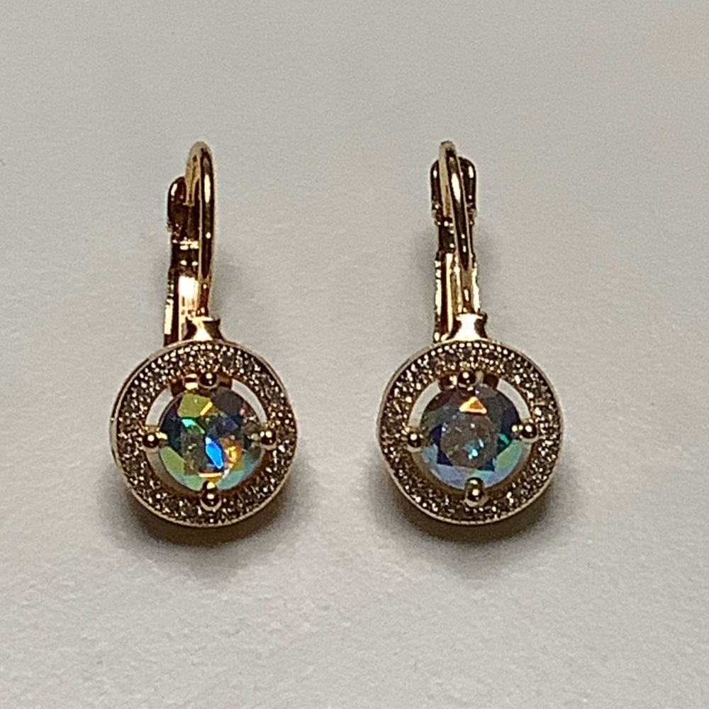 Dazzling Gold Austrian Crystal Earrings